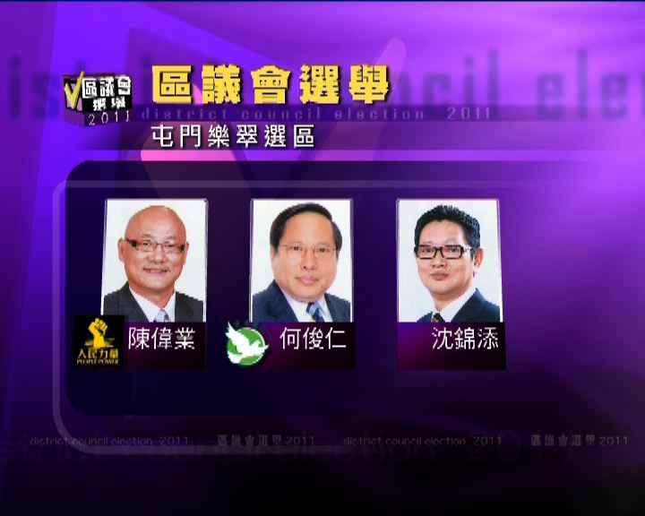 
屯門樂翠選區選情激烈