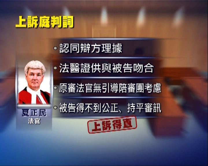 
上訴庭推翻男子謀殺性工作者原審裁決