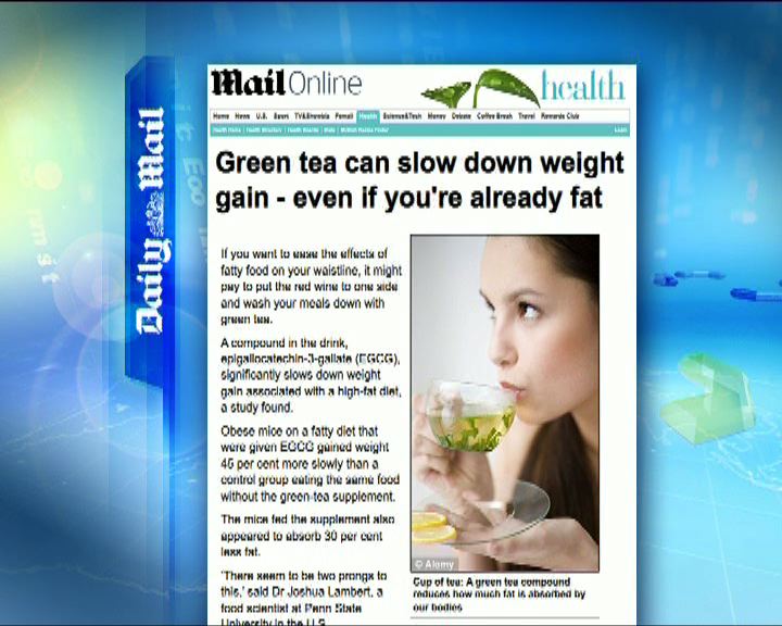 
環球薈報：飲綠茶能有效減肥