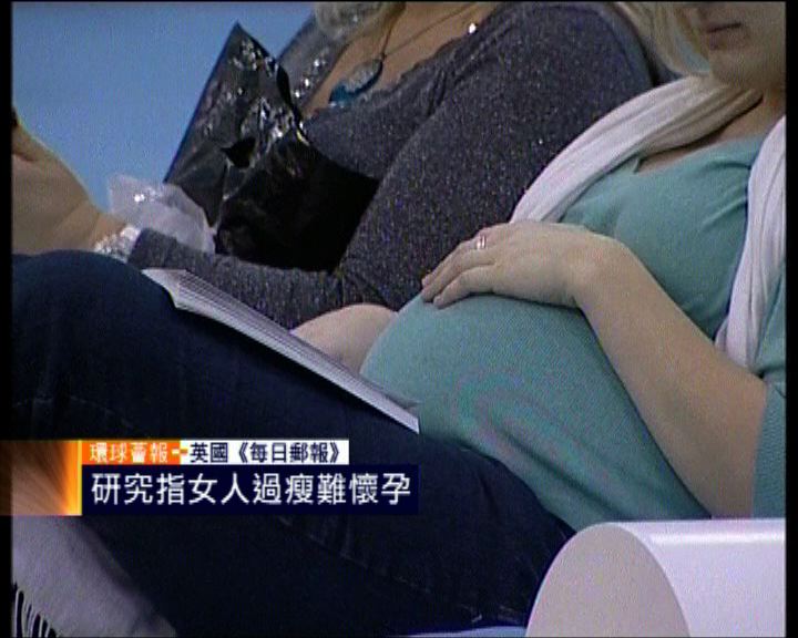
環球薈報：研究指女性過瘦難懷孕