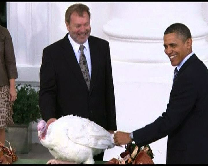 
奧巴馬感恩節前特赦兩隻火雞