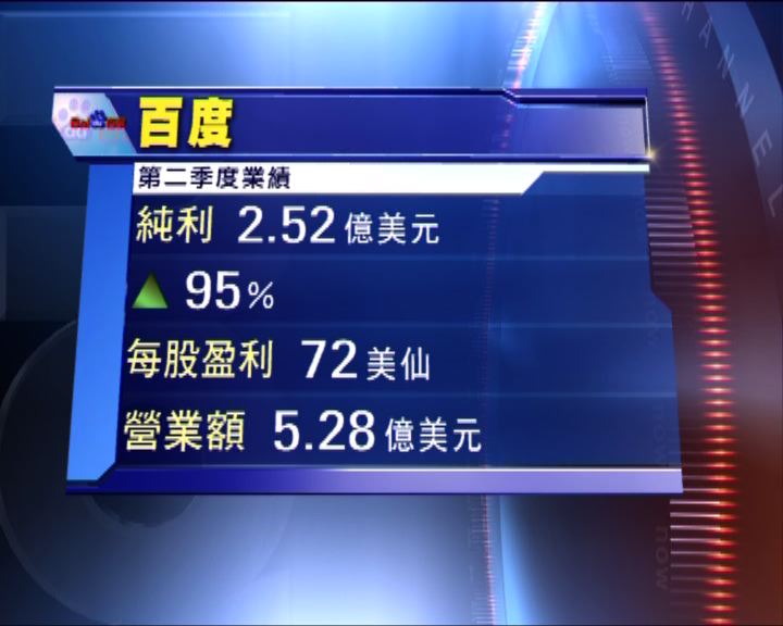 
百度季度業績及盈利展望勝市場預期