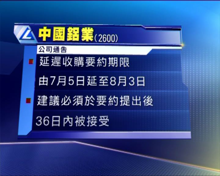 
中國鋁業決定延期收購南戈壁