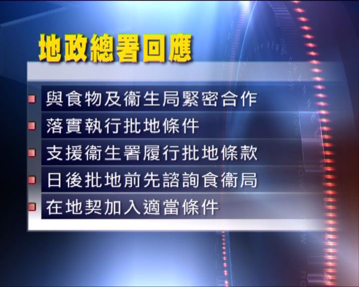 
地政總署：依程序處理私院批地申請