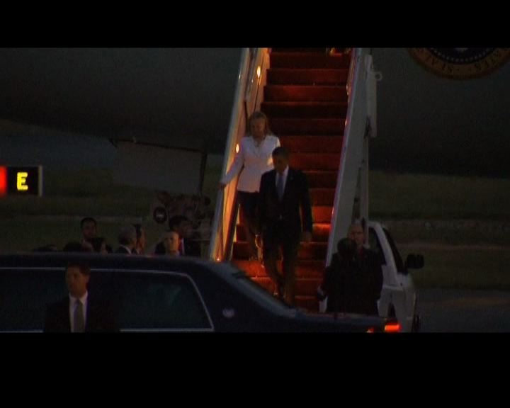 
美國總統奧巴馬轉抵柬埔寨