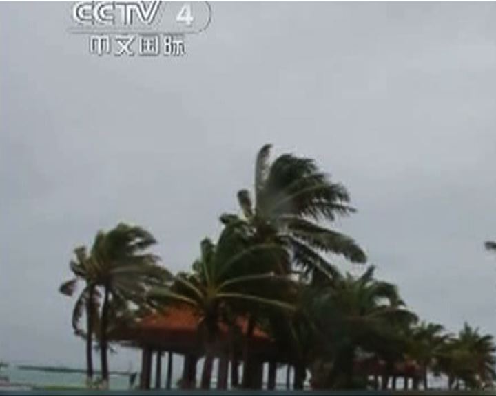 
強颱風山神逼近海南持續降雨