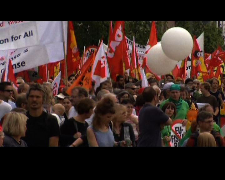 
德國逾二萬人遊行反緊縮政策