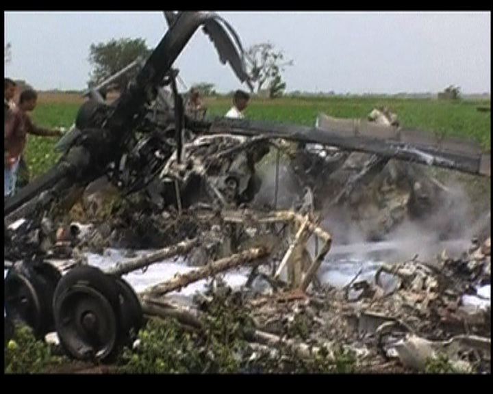 
印度兩架軍用直升機墜毀釀九死