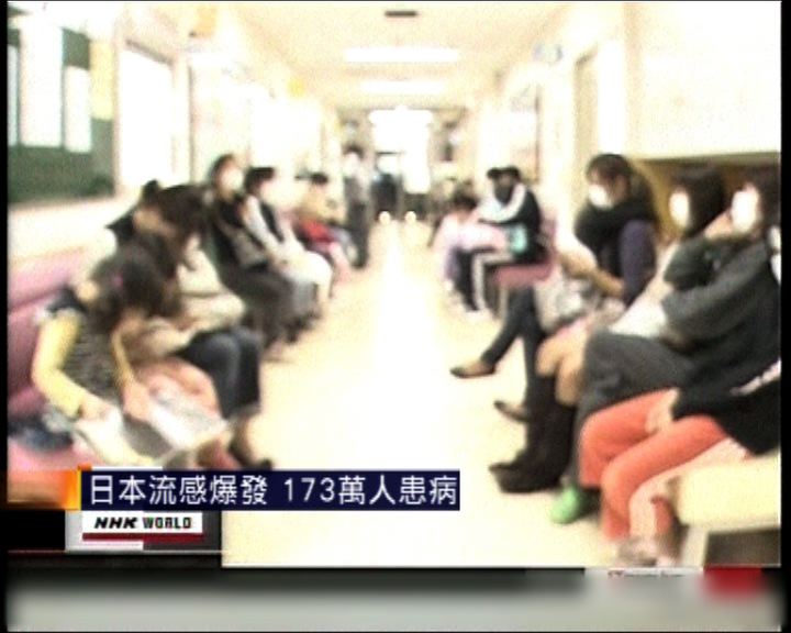 
日本流感爆發173萬人患病