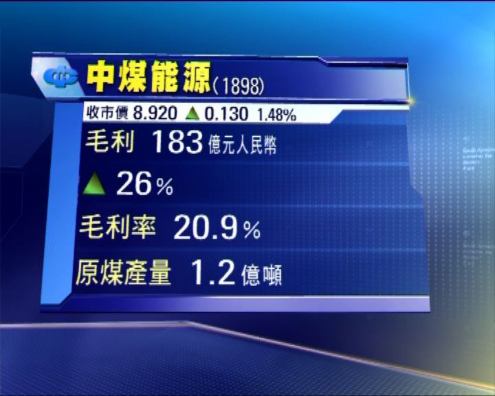 
中煤去年多賺31%稍遜預期