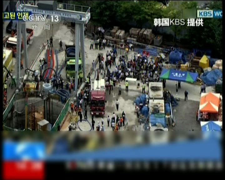 
南韓漢江江水氾濫一中國工人遇難