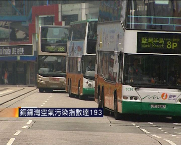 
銅鑼灣空氣污染指數達193