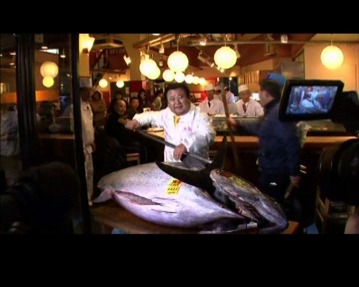 
日本最貴藍鰭吞拿魚由去年買家投得