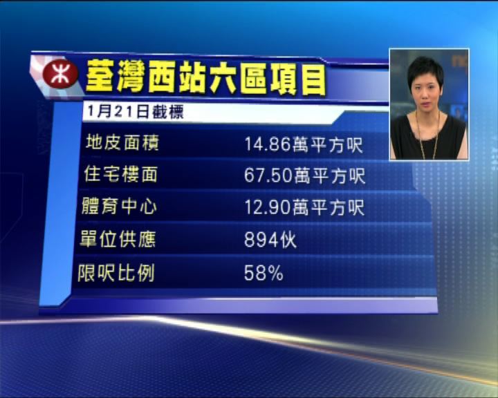
荃灣西站最少收8份標書