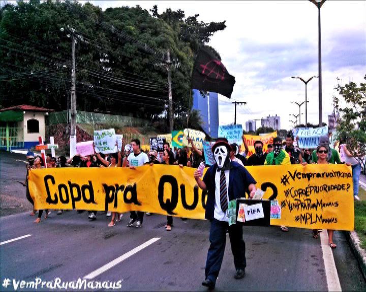 
巴西多處民眾示威反對世界盃