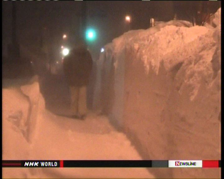 
日本北海道繼續受暴風雪吹襲