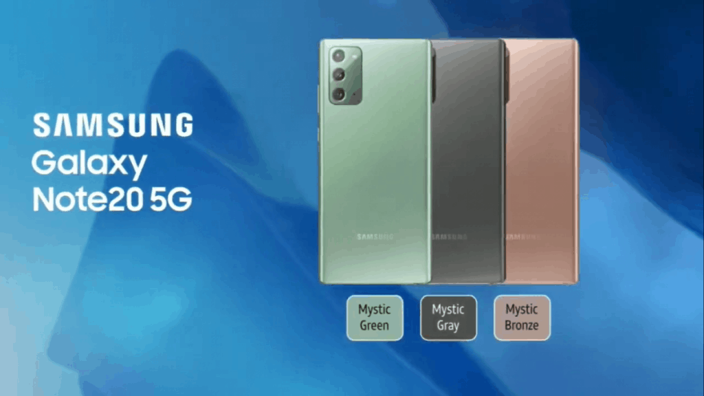 Galaxy Note 20 系列宣傳影片曝光，配備 6.9″ Dynamic AMOLED 屏幕+5款配色