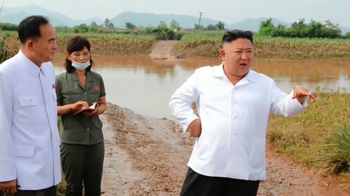 北韓部分地區持續暴雨　金正恩視察黃海北道水災災情