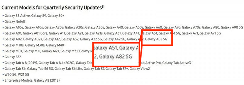 官方數據庫現蹤，Galaxy A82 5G 確實存在