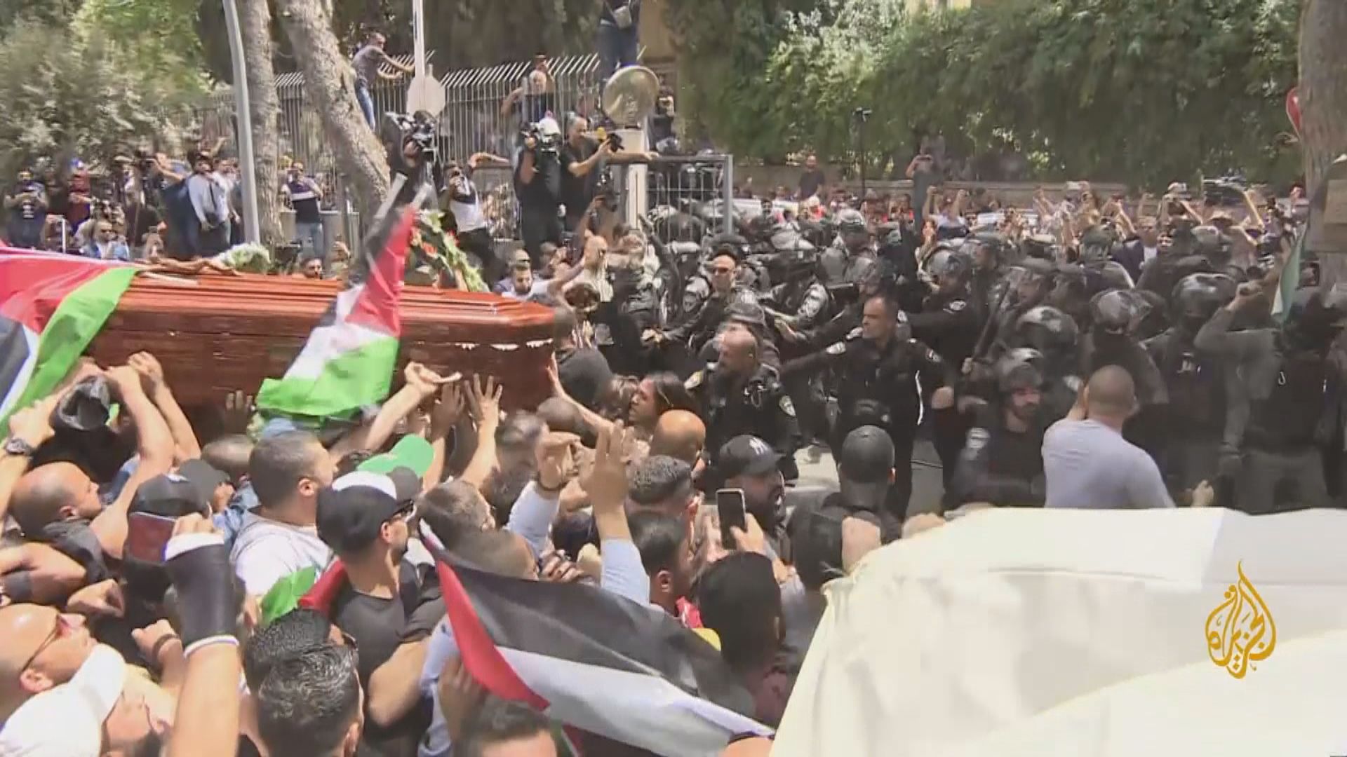 半島電視台女記者出殯　觸發以巴警民衝突