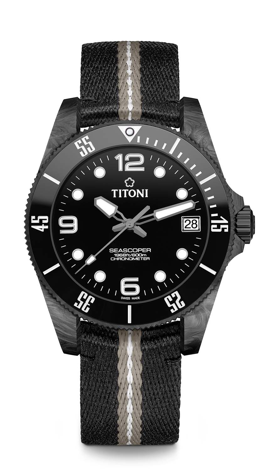 〈好型〉TITONI全新Seascoper 600 CarbonTech潛水表   新材質展現型格運動魅力