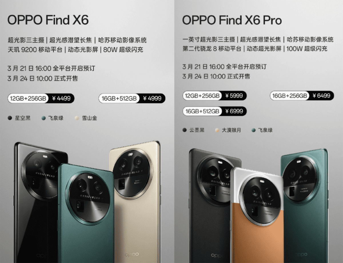 搭載1吋大感光元件及潛望遠攝鏡，OPPO Find X6 系列發表!