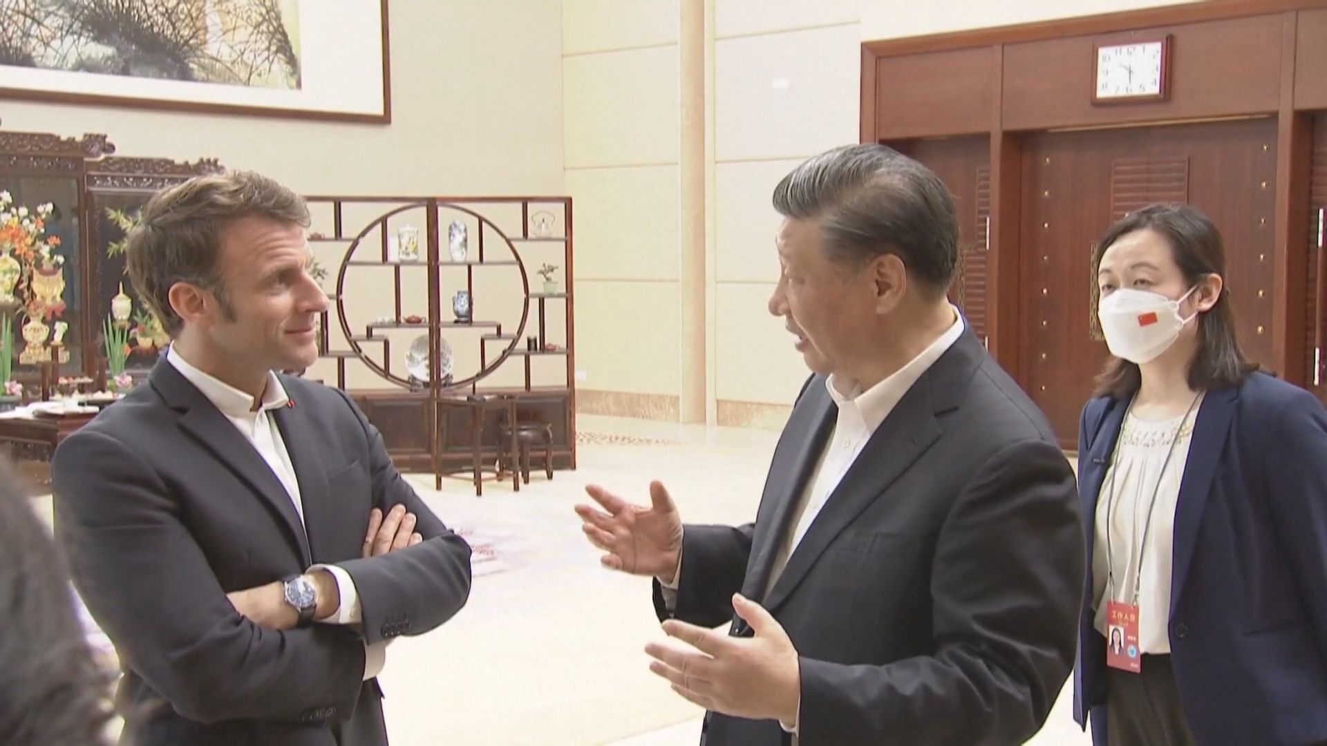 馬克龍在廣州與習近平非正式會面　談及中國產業發展