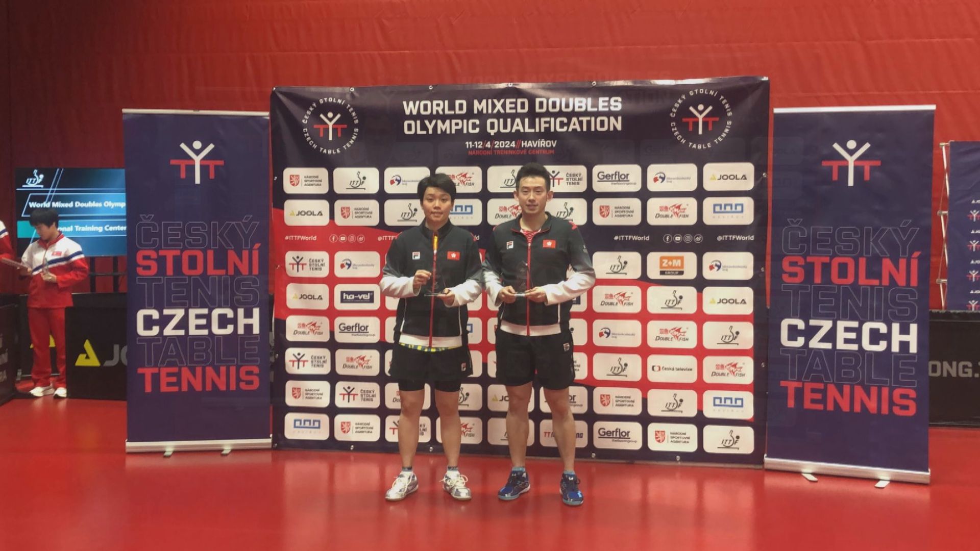 黃鎮廷和杜凱琹取得巴黎奧運乒乓球混雙資格