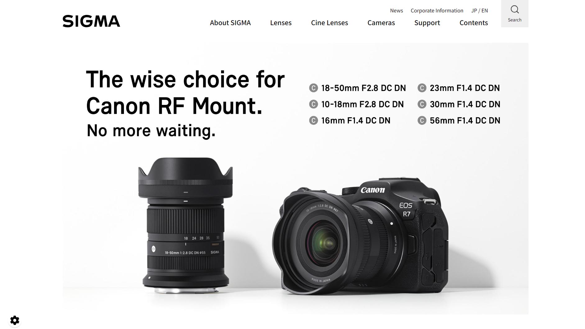 【恭囍晒】Sigma推出六支Canon RF mount版本DC DN APS-C鏡頭