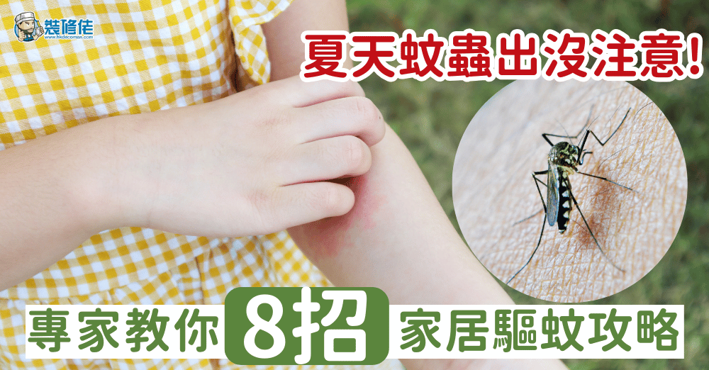 【夏日驅蚊】夏天被蚊咬到周身痕？8招必學家居驅蚊方法！