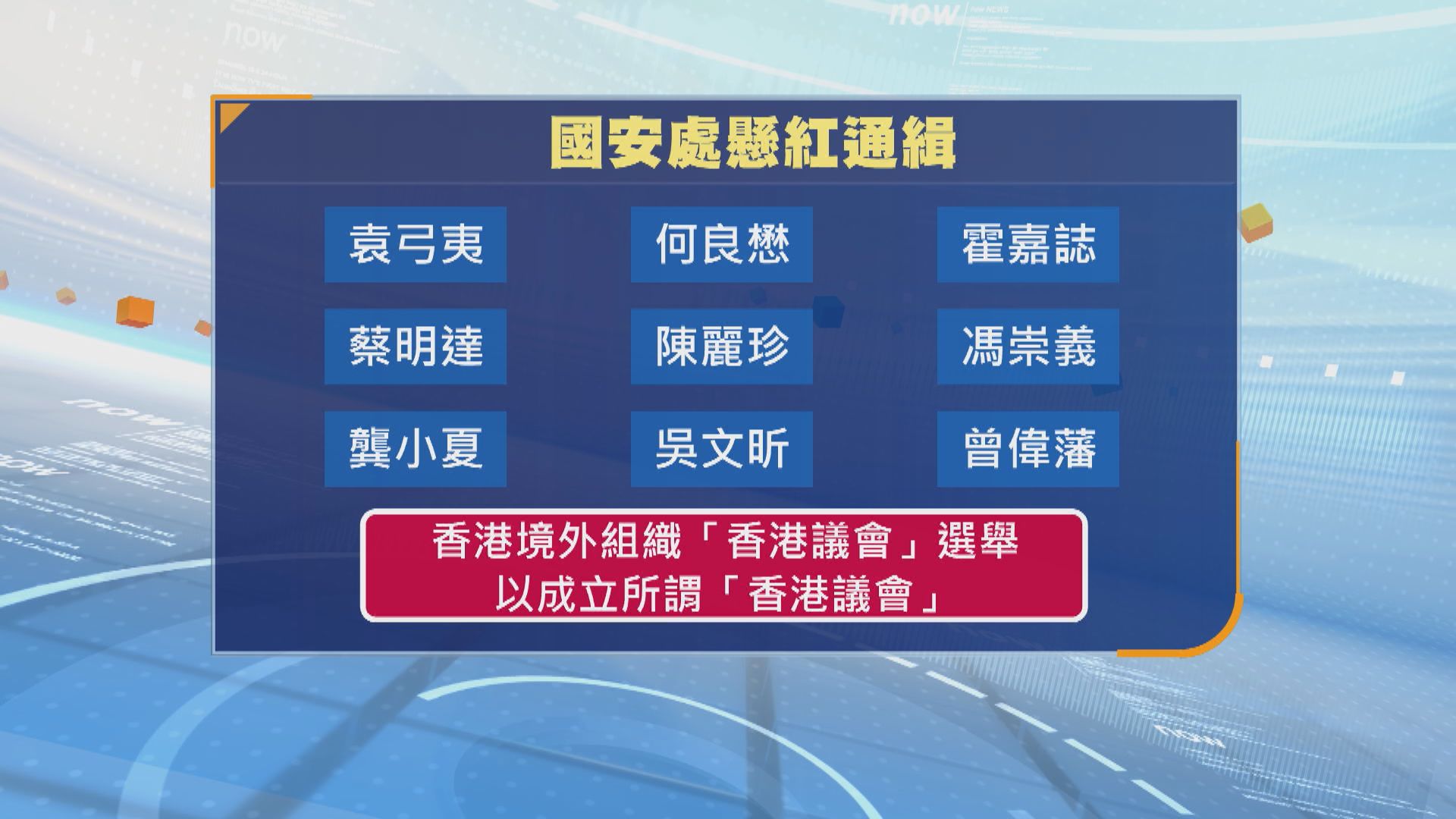 國安處懸紅通緝袁弓夷及何良懋等19人　涉境外籌組參與「香港議會」顛覆組織