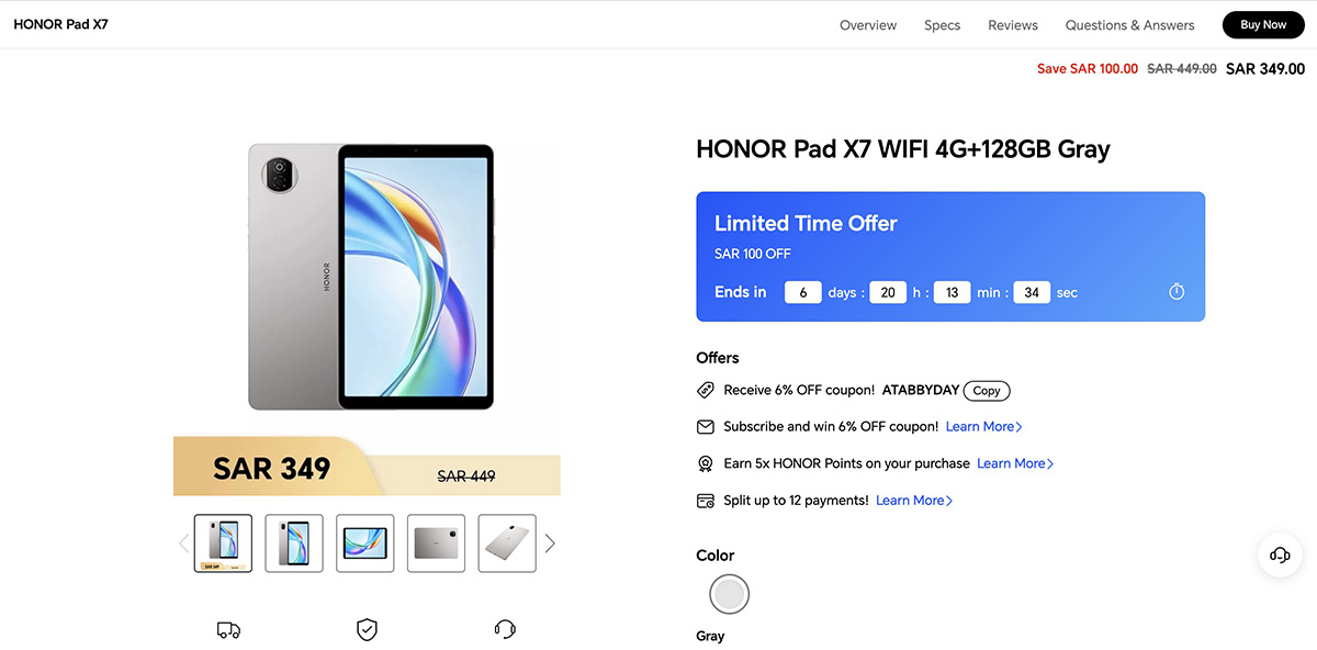 HONOR Pad X7 8.7 吋平板低調發佈!首賣價 $730 激抵、香港有機會出?