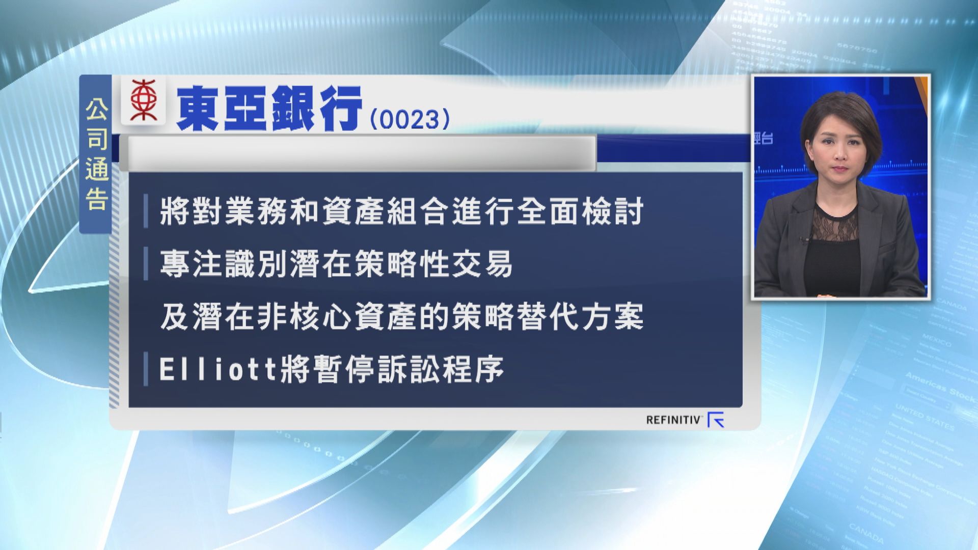 【業務檢討】東亞全面檢討業務和資產組合