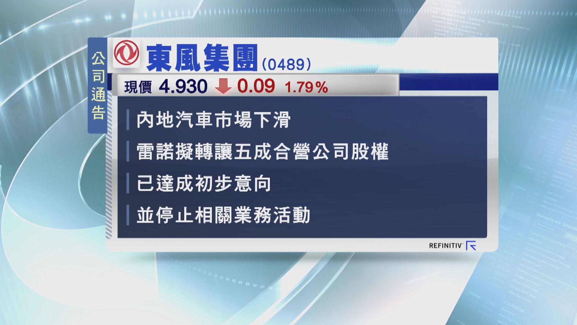 【內地車企】東風與法國雷諾合營公司重組