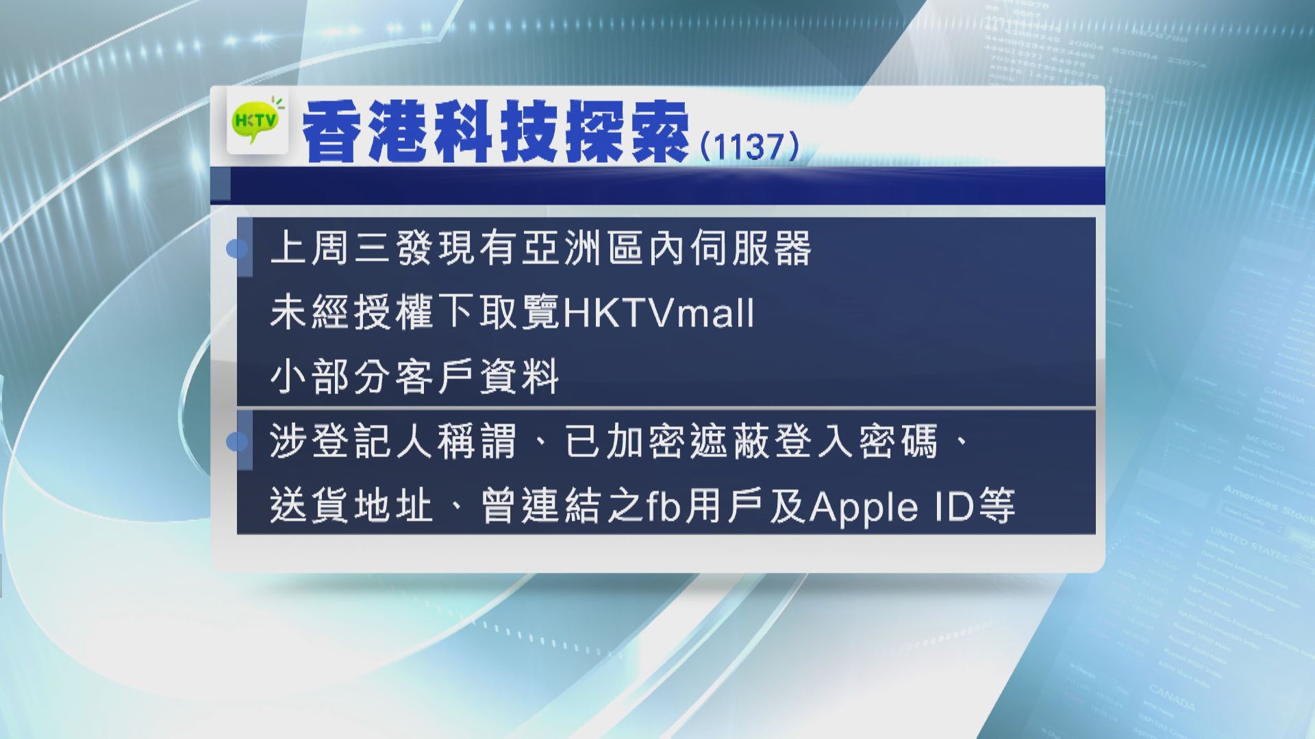 HKTVmall部分客戶資料被未經授權取覽