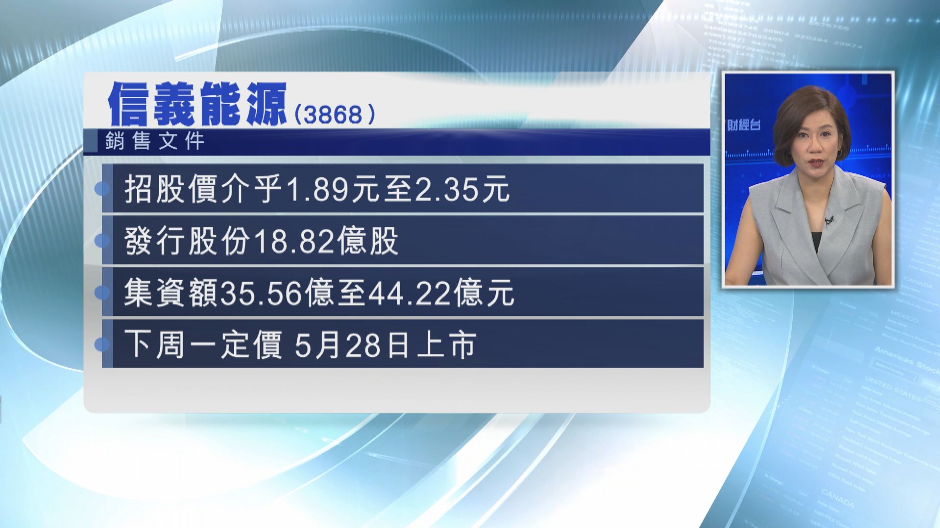 【月底掛牌】信義能源周三招股　籌最多44億