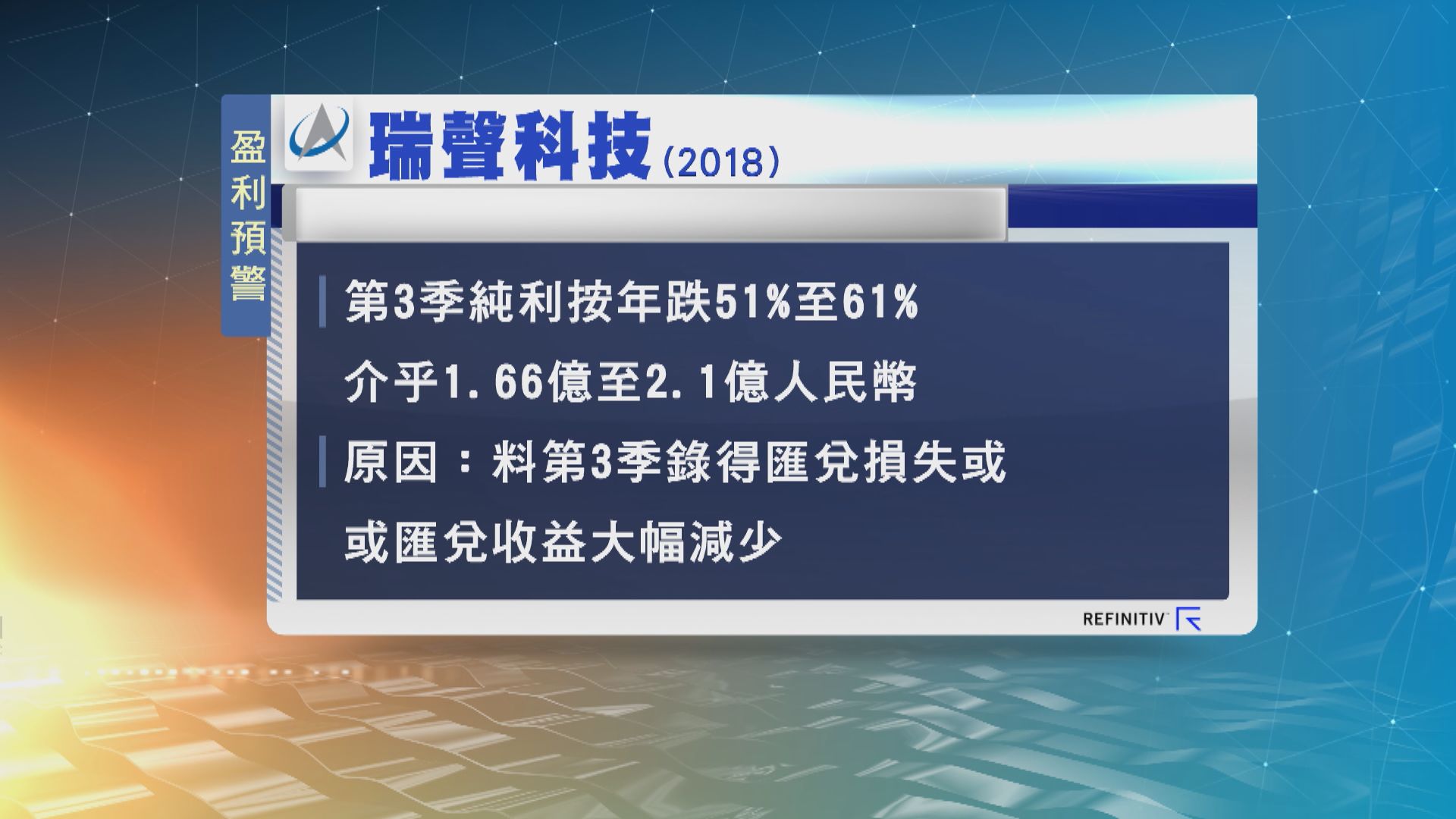 瑞聲科技發盈利預警　預料第3季純利按年下跌逾五成