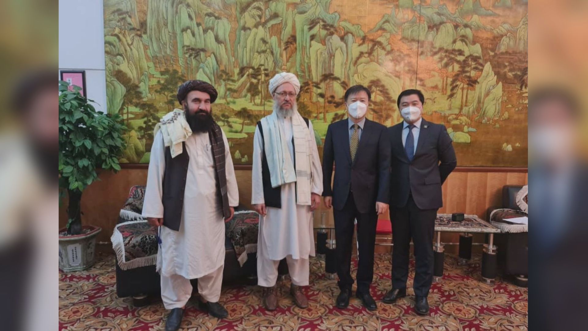 塔利班高層會見中國駐阿富汗大使