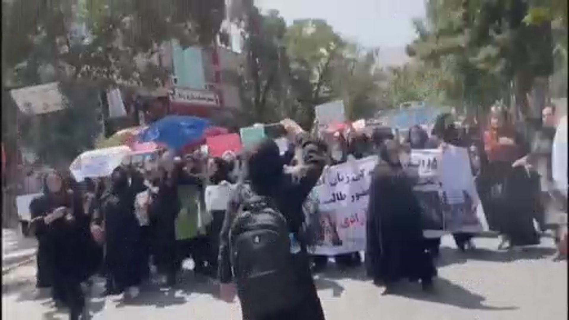 阿富汗婦女上街抗議   遭塔利班分子武力驅散