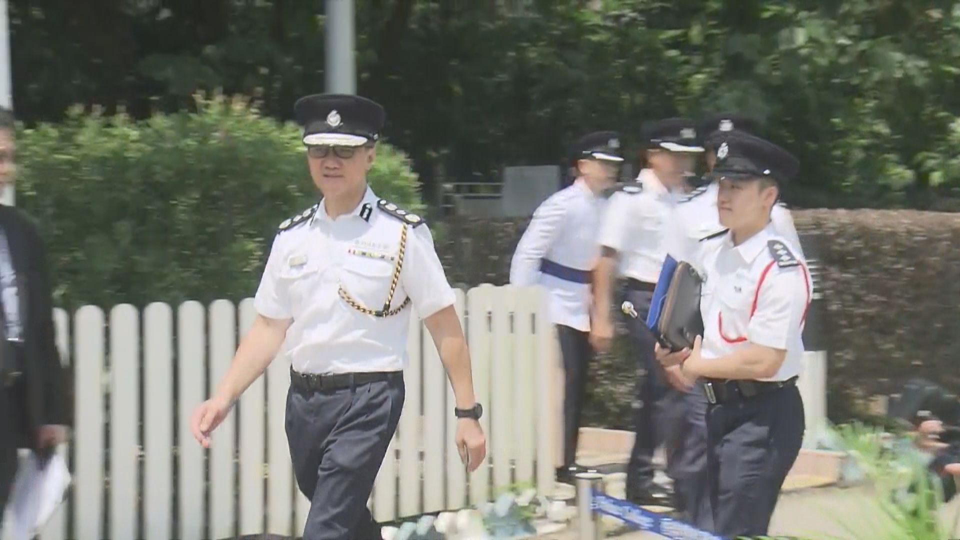 【原片】蕭澤頤見記者講七一回歸慶祝活動警力部署