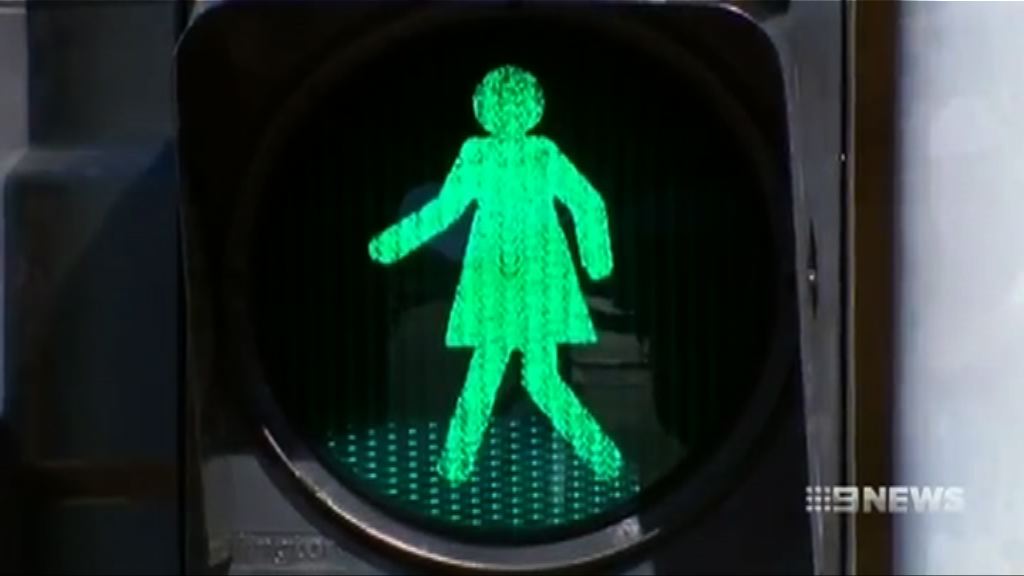 墨爾本交通燈燈號換女性剪影倡平權