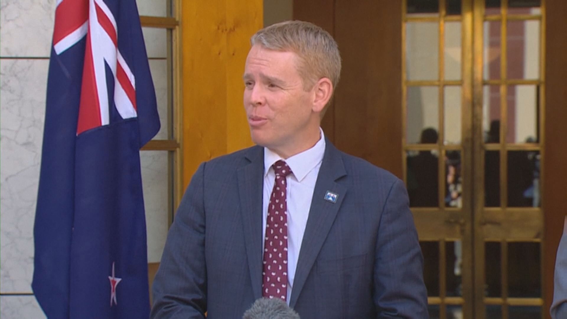 新西蘭總理希普金斯訪問澳洲　稱將維持上屆政府對外立場