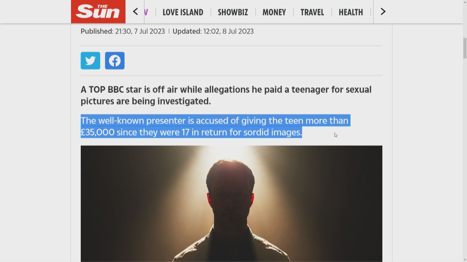 BBC男主持被指三年間向青少年付錢換色情照片