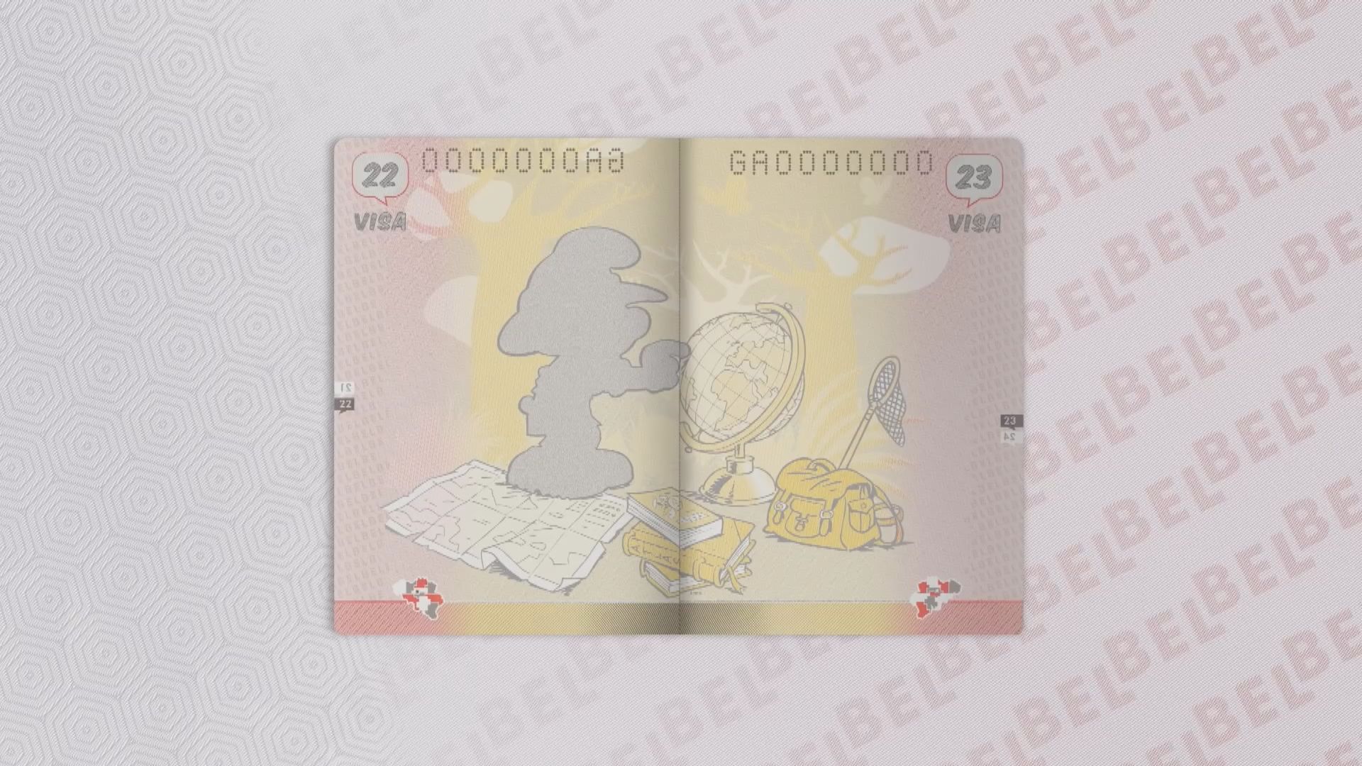 比利時新版護照印有藍精靈等漫畫人物