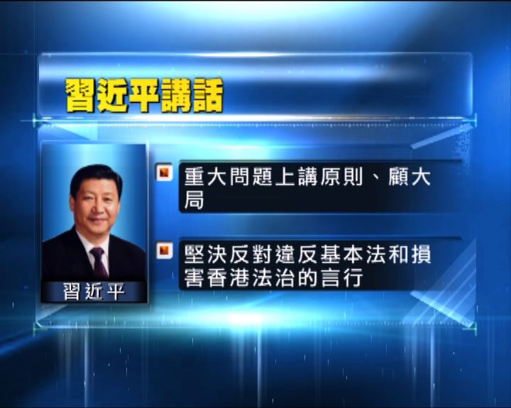 
消息指習近平籲代表團反對損害香港法治的言行