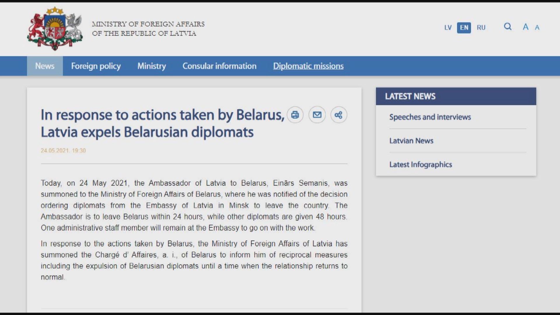 白俄羅斯和拉脫維亞互逐外交官