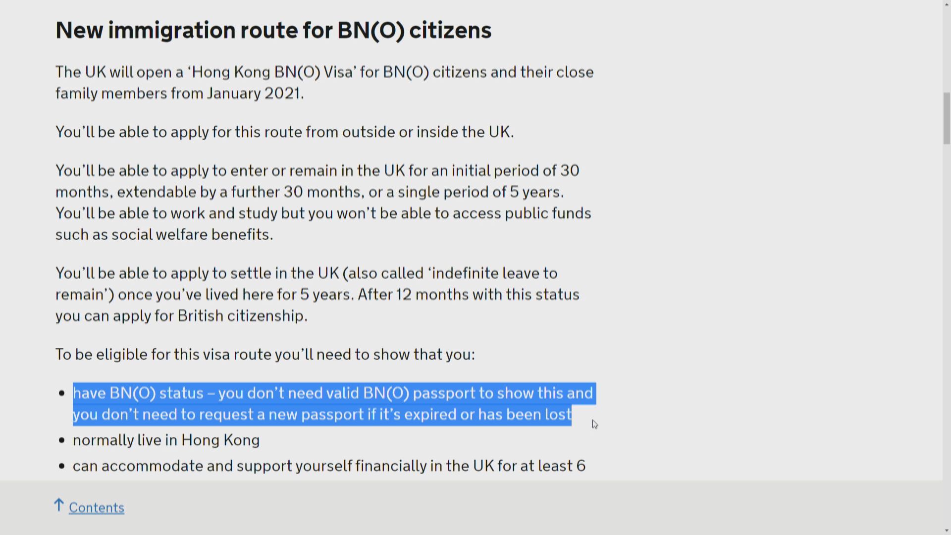 BNO身分港人明年一月起可申請英國特別簽證