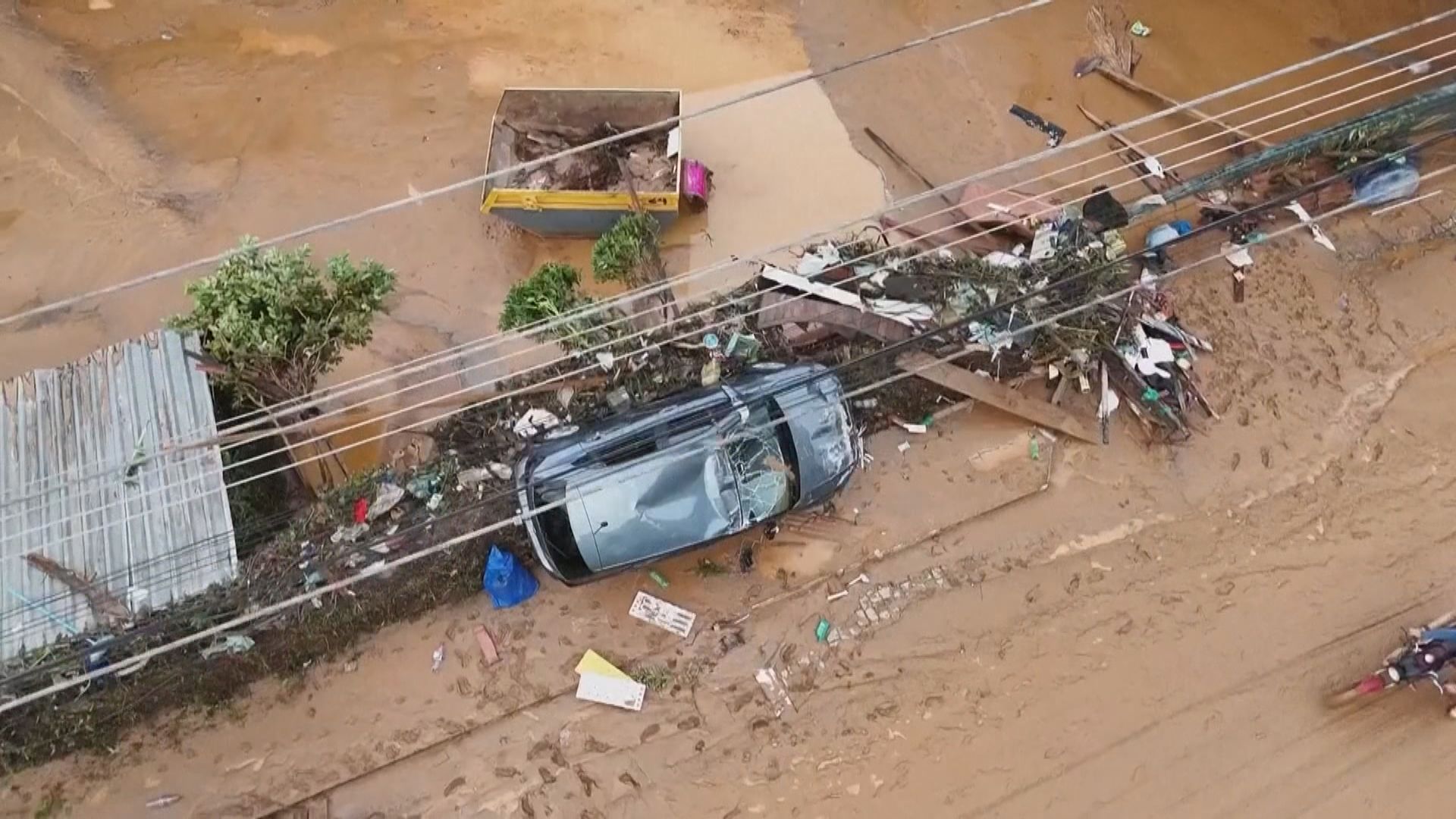 巴西東南部暴雨死亡人數增至最少23人