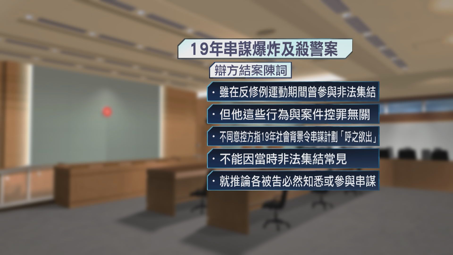 2019年串謀爆炸及殺警案　首被告張俊富結案陳詞