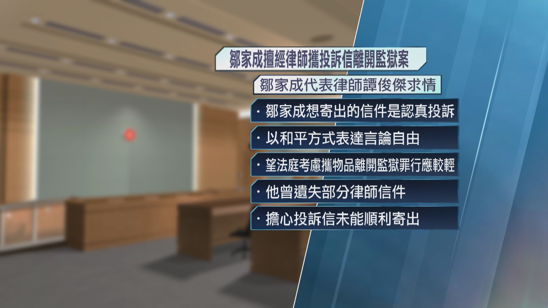 鄒家成串通律師將投訴信帶離監獄判囚三天　涉案律師或被釘牌